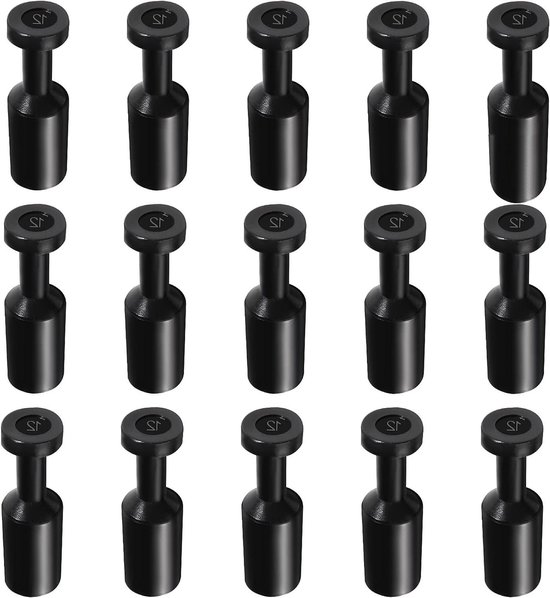 Pneumatische Afdichtpluggen - Leidingen Sluiten - Luchtslangen Beveiligen - Goede Afdichting - 12mm 15 Stuks - Zwart van Merkloos