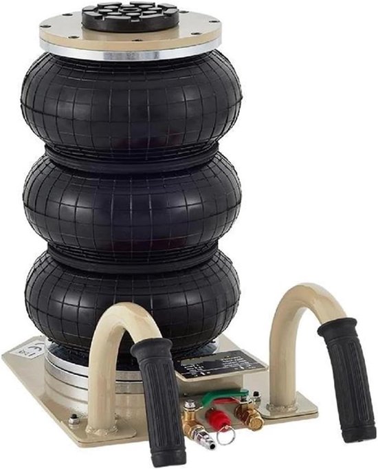 Pneumatische Krik - Air Jack - Auto Hefreparatie - Drievoudige Bag Ontwerp - 3 Ton Capaciteit - Zwart