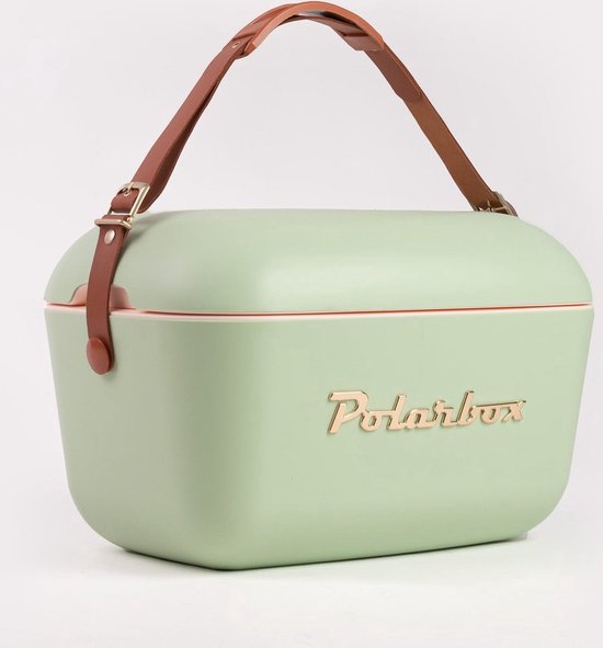 Polarbox - Koelbox - met Schouderband - Olijf Goud - 20 Liter - 45x30x(H)28cm van Polarbox