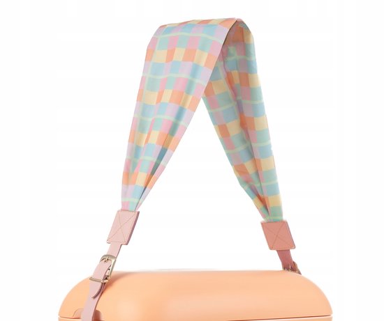Polarbox POP Vichypop Textiel Koelbox Riem - Poederroze