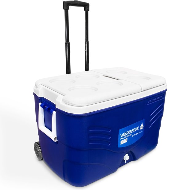 Polarcooler Koelbox 62 Liter - Blauw - Wielen - Handvaten - Coolbox - IJsbox Camping - Thermobox van Merkloos