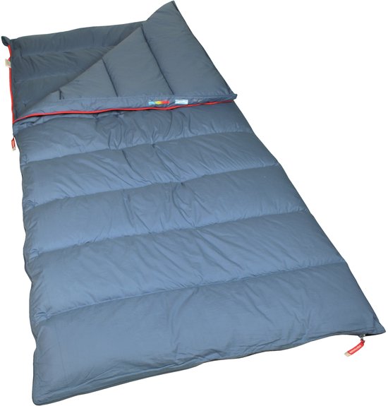 Polydaun Zilvermeeuw XXL slaapzak - GRS 3D-Polarsoft® vulling - extra lang en ruim - lakeblue - 100x220cm van Polydaun
