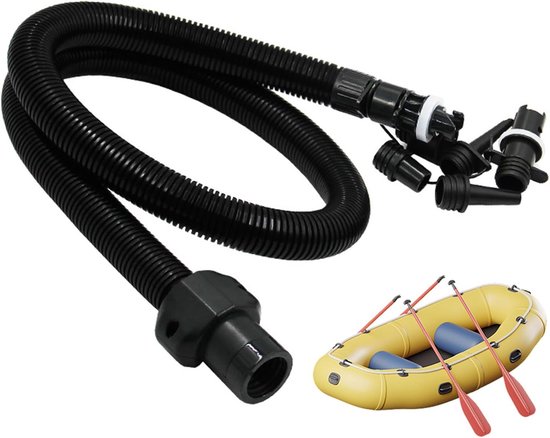 Pomp Adapter Kit - Ventiel Adapters - Opblaasbare Watersport - Inclusief 6 Adapters - 1 Meter Slang - Veelkleurig van Merkloos