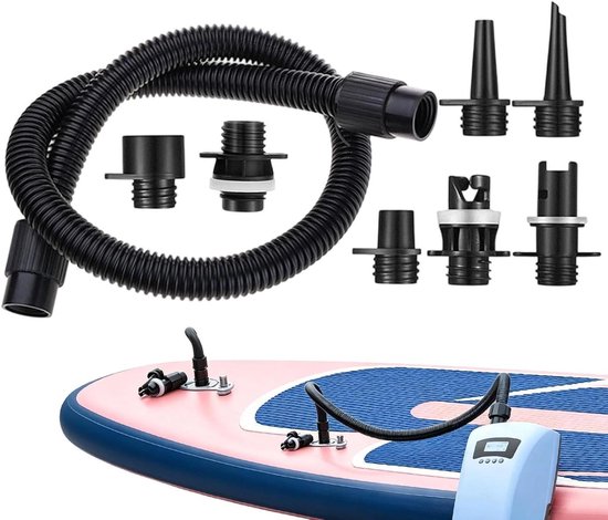 Pomp Adapter Set - Luchtpomp Mondstukken - Watersport Oppompen - 7 Mondstuk Maten - 27 x 17 x 6 cm