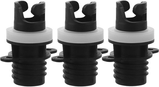 Pompkop Set - Kajak Adapter - Opblaasbare Boten - Brede Ventiel Ondersteuning - Compact Formaat - Zwart