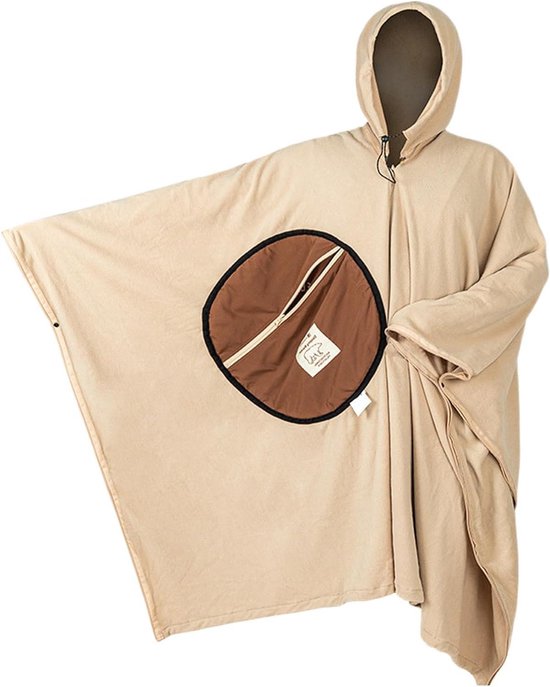 Poncho Slaapzak - Draagbare Deken - Kamperen en Reizen - Met Capuchon - 866g Gewicht - Blauw