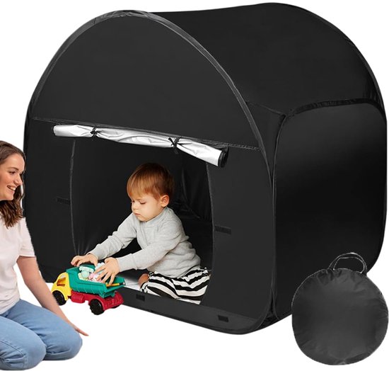 Pop-up boogtent - Verduisterende tent - 120x120 cm - privéruimte - snel op te zetten - pop-up ontwerp - lichtgewicht en draagbaar - voor binnen, tuin en kamperen