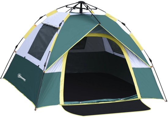 Pop Up Camping Tent - Kampeertent voor 2 tot 3 Personen - koepeltent - 205 x 195 x 135 cm van Merkloos