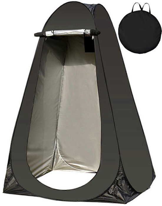 Pop Up Douchetent - Omkleedtent - Buitenbadtent 1-2 personen - Incl. Draagtas - Mobiele Douchcabine - Draagbare Douchetent - Toilettenten - Multifunctioneel - Voor camping en strand - Zwart van MM Brands