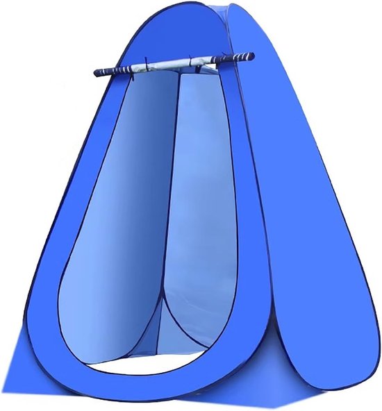 Pop Up Douchetent - Omkleedtent - Mobiele Douchcabine - Incl. Draagtas - Blauw van Merkloos