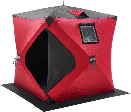 Pop-up IJsvis Shelter – IJsvis Tent – IJsvis Shelter – Vistuinhuis – Vistuinhut – Lichtgewicht & Draagbaar – Water- en Windbestendig Polyester van Merkloos