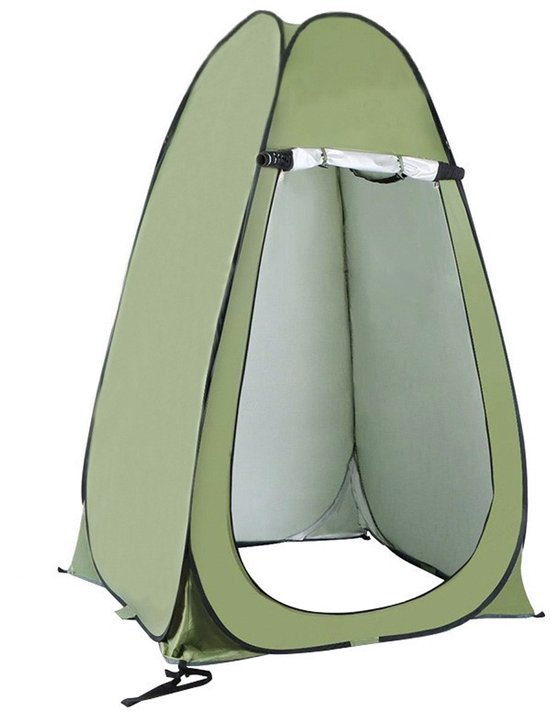 Pop-up kleedkamer privacy tent - Instant draagbare buitendouche tent, kampeertoilet, kampeer- en strandschuilplaats met draagtas - Legergroen van Levede
