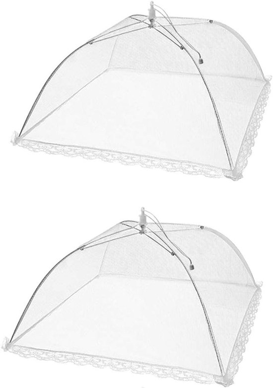 Pop-up Mesh Voedselbedekking Set van 2, Vouwbare Picknick Tent voor Bescherming Tegen Vliegen en Insecten, Ideaal voor Buitengebruik van Merkloos