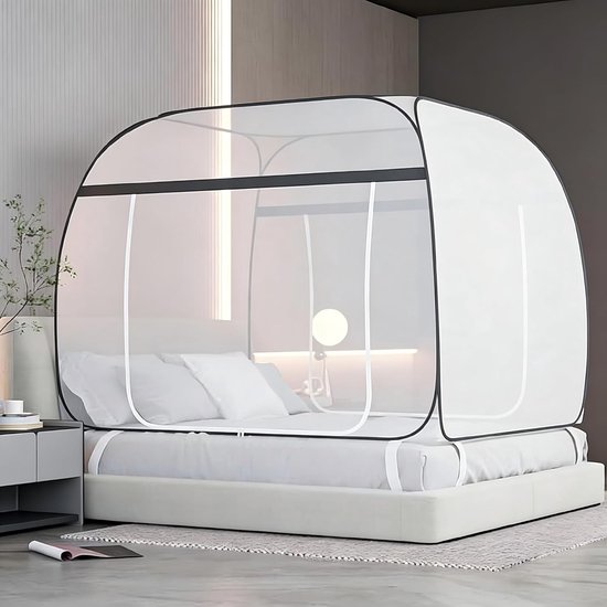 Pop-up Muggennet 150 cm x 200 cm - Vouwbaar en Draagbaar Insectenbescherming voor Binnen en Buiten, Ideaal voor Kamperen en Reizen