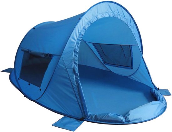 Pop-up strandtent afsluitbaar met UV-bescherming 80 voor privacy en zonbescherming van Merkloos