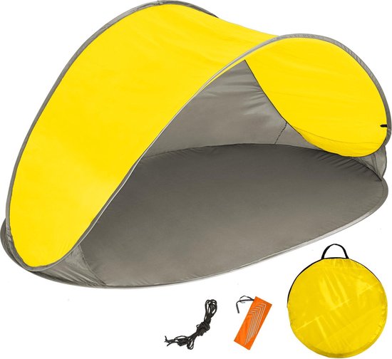 Pop up strandtent beach shelter groen-grijs 401682 van High Peak