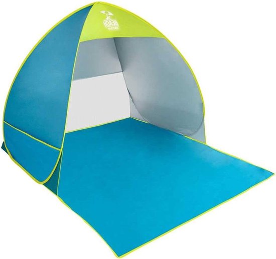 Pop-up strandtent blauw en groen - Aktive 62165 - Strandtent voor op het strand van POP
