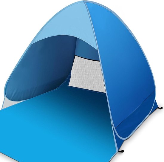 Pop-Up Strandtent UV-Bescherming 50+ 2-3 Persoons Waterdicht - Draagbaar - Werptent - Automatisch - Zonbescherming - Strandtuin van POP