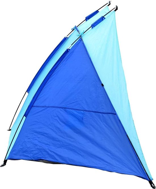 Pop-up strandtent voor 2 personen - waterdicht en UV-bestendig - Enero Camp Sun - met draagtas - blauw/lichtblauw - 200 x 100 x 105 cm van POP