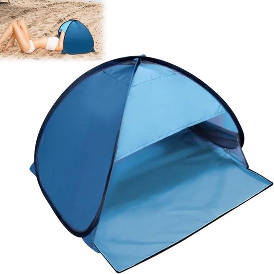 Pop-up Strandtent voor Honden - Mini Tent met Zonbescherming en Draagbare Hoofsteun voor Buitenactiviteiten van Merkloos