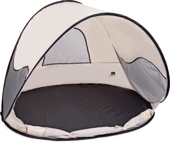 Pop-up strandtent voor kinderen en baby's - UV-bescherming 50+ - Windbescherming - Draagbare werptent - Crème van POP