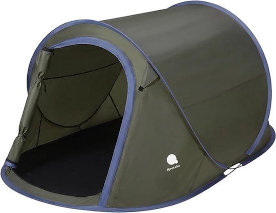 Pop-up Tent 2-3 Personen - Automatische Werptent in Seconden - Waterdicht - Inclusief Haringen & Spankabels - Blauw, Groen of Zilver