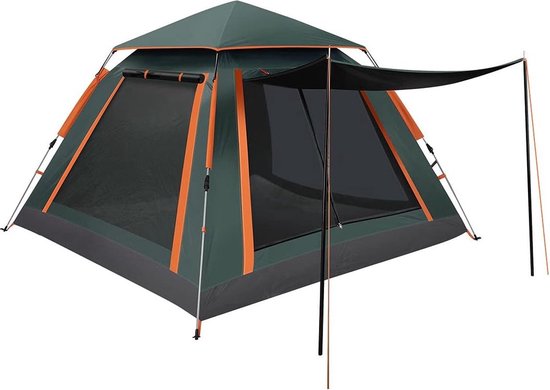 Pop Up Tent groot - 3-4 personen - waterdicht - winddicht - camping van FlinQ