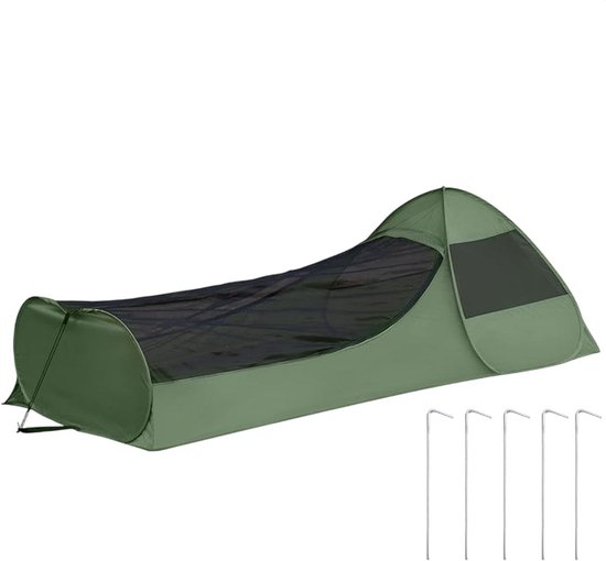 Pop-up Tent - Kampeertent Slaaptent - Outdoor Kamperen - Snelle Installatie - 220 x 105 x 75 cm - Legergroen