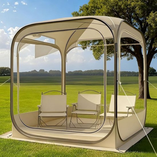 Pop-Up Tent - Koepeltent Bubble - Outdoor Bijeenkomsten - Snelle Installatie - 1-4 Personen - Transparant