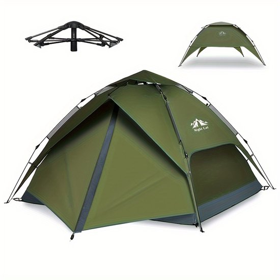 Pop-up tent voor 2 3 4 personen: Automatische kamptent voor familiefeesten van Merkloos
