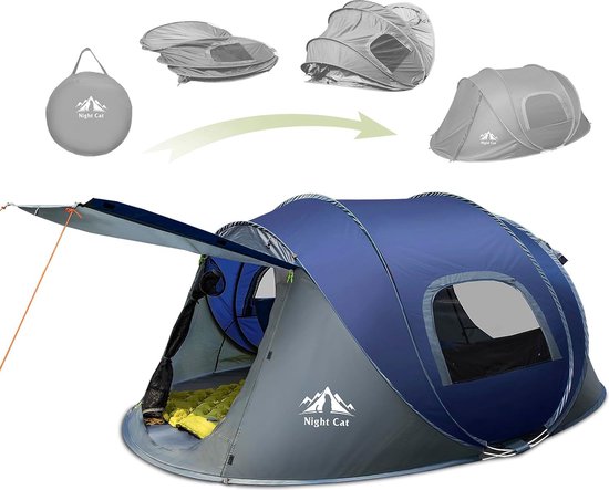 Pop-up tent voor 2 3 personen, waterdicht, ademend, eenvoudige instelling voor kamperen en wandelen van POP