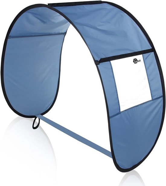 Pop-up zonnedak voor bolderkar en vouwwagen – universeel, waterdicht, blauw