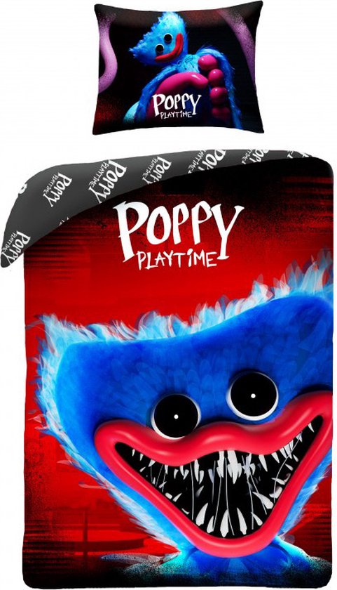 Poppy Playtime dekbedovertrek it's time 140 x 200 cm - 70 x 90 cm - katoen van Merkloos