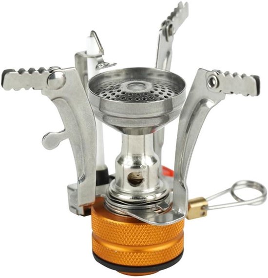 Portable Mini Camping Stove Backpack with Piezoelectric Ignition Windproof Gas Suitable for Outdoor Hiking