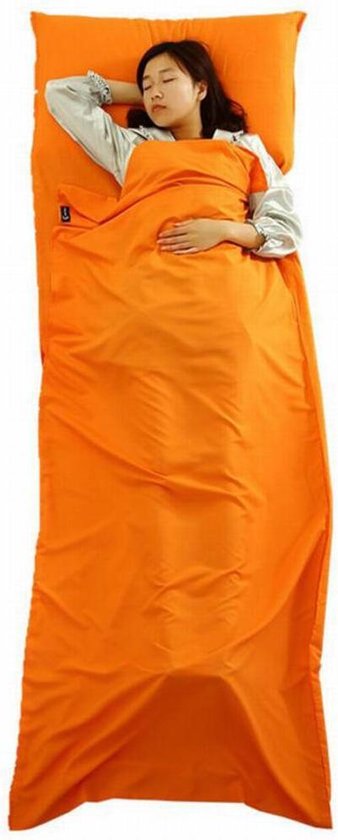 Portable Slaapzak - Lekkere luchtige dunne slaapzak - Oranje van Safarica