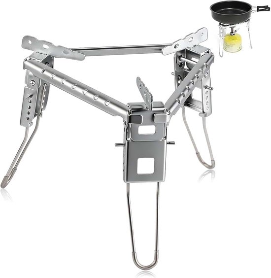 Pot Stand, Opvouwbare Gasfornuis Pot Rack Canister Stand Brandstof Grill Statief Beugel Met Opbergtas Voor Outdoor Camping Barbecue