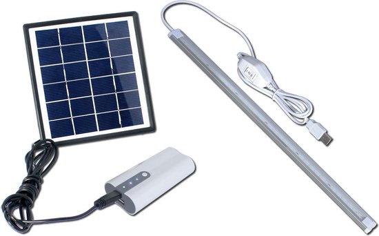 POWERplus Dove Solar Energie Verlichtings Systeem zonne-energie LED verlichtingen en lader voor mobiele telefoon van Powerplus