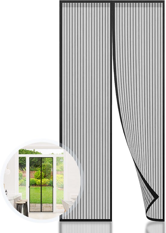 Premium Magnetisch Vliegengordijn - 210x100cm - Zwart van Magic Living