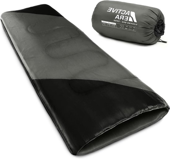 Premium Slaapzak - Dekenmodel - Kamperen en reizen - 200 GSM Vulling - 190 x 75 cm - Zwart