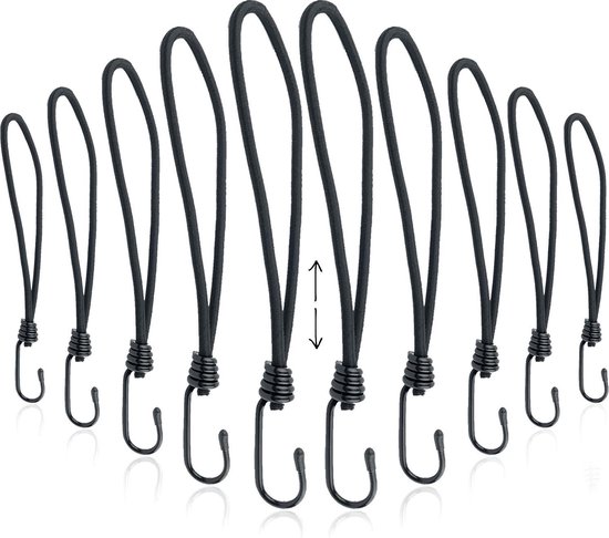 Premium Spanner 25cm met Haak - 10 stuks - 6mm - voor Tent, Aanhangwagen, Spandoek Spinhaak van Suprafit