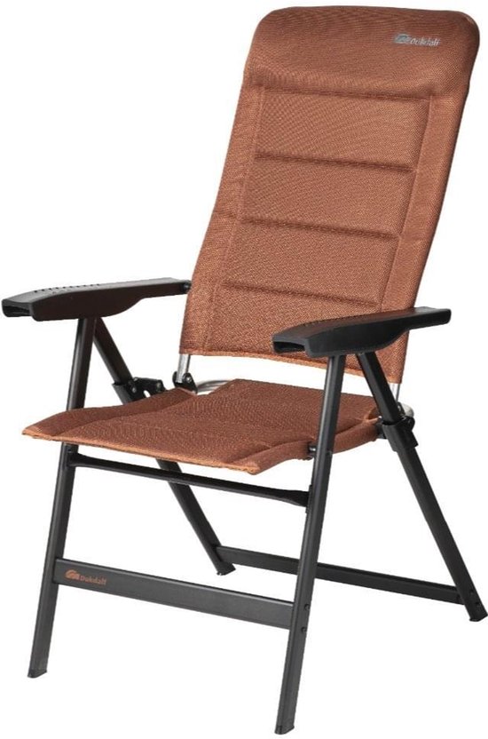 PRESTO Campingstoel - ergonomisch verstelbaar - lichtgewicht aluminium - stapelbaar 8860 van Merkloos