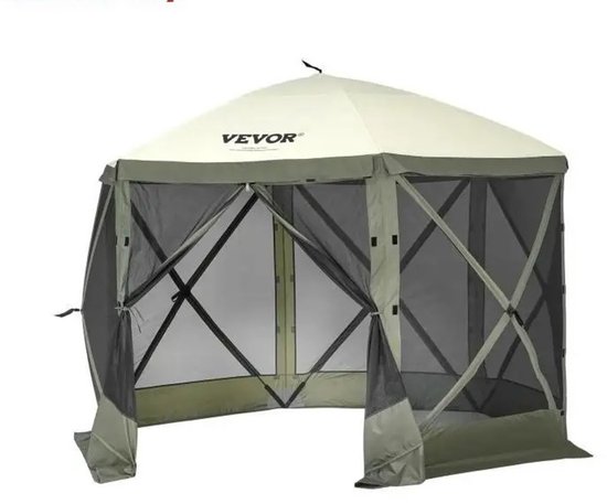 Primaro Tuinhuis - Partytent - Opvouwbaar - Afneembare Zijdoeken - 1,83 × 1,83 × 2,10 meter - Waterdicht – Met 6 Afneembare Privacydoeken van Merkloos