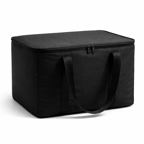 PrimeOutdoor Koeltas 40 Liter – Geïsoleerde Koeltas – Opvouwbare Picknicktas – Koelbox Tas voor Camping, Strand en Boodschappen – Zwart van Merkloos