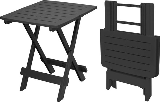 Pro Garden Inklapbare Tuintafel - 79x72x92 Cm - Zwart