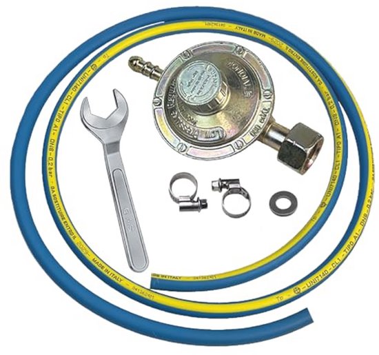 Professionele 4-delige slangset voor gas en LPG - Keuken, barbecue en oven - 28/30 bar druk van Merkloos