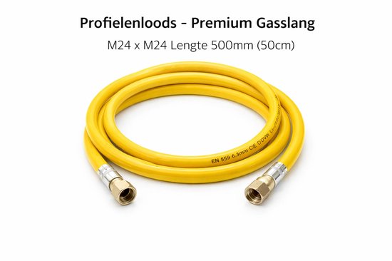 Profielenloods - Premium Gasslang M24 x M24 Lengte 500mm (50cm) van Merkloos