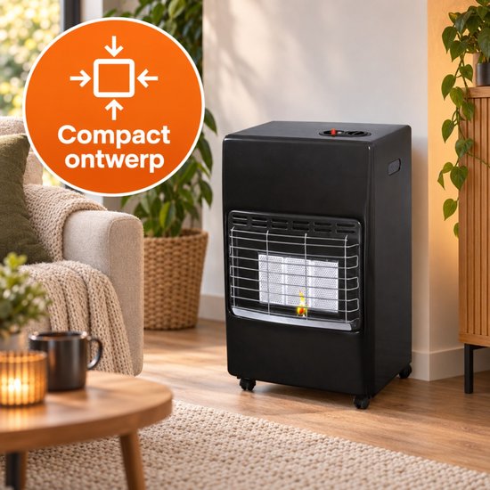 Profile Atria Gasstraler - Gaskachel Op Propaan of Butaan - Tot 30 M³ - Piëzo-ontsteking - Zwart