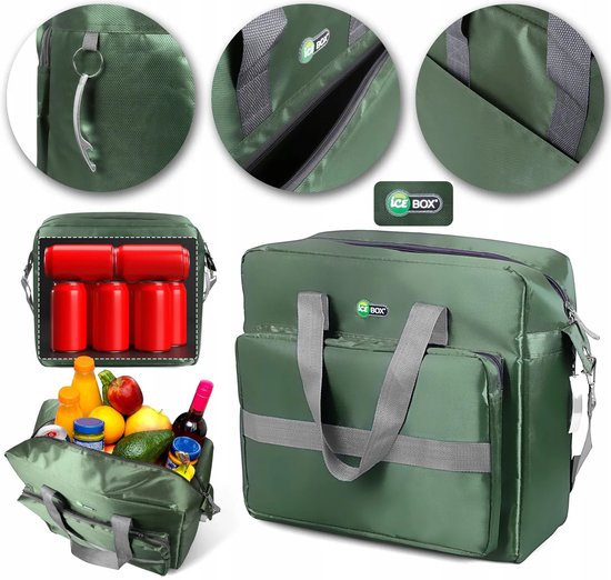 Promis ICEBOX TL30 - Koeltas - 30 Liter - Groen - Inclusief Flesopener