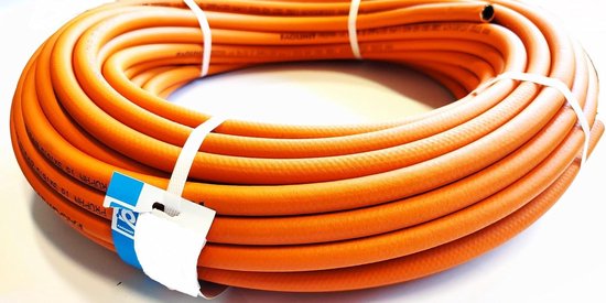 Propaan Butaan Slang - Gasslang Flexibel - Veilige Gas Aansluiting - Hoge Drukbestendig - 5 Meter - Oranje