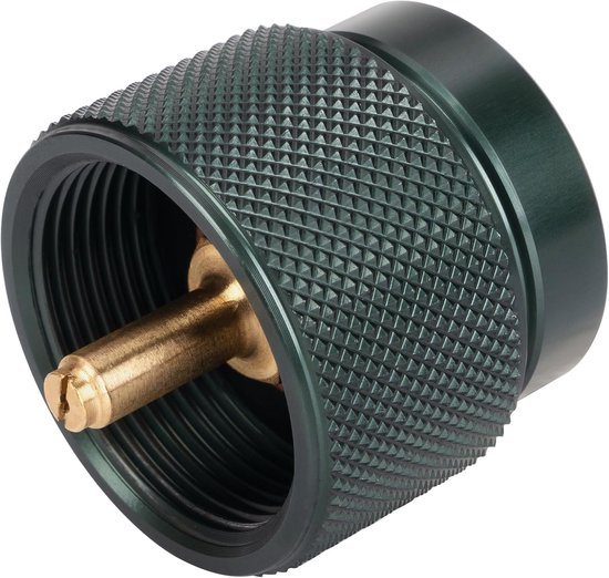 Propaan-naar-butaanadapter, 1 lb propaantankingang en EN417 Lindal-klepuitgang, campingkooktoesteladapter Geschikt voor backpackkooktoestel, draagbare brander, verwarming, automatische uitschakeling